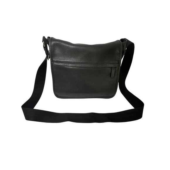 Coach Black Leather Crossbody Bag With Adjustable Strap & Outer Zip Pocket - Picture 1 of 16